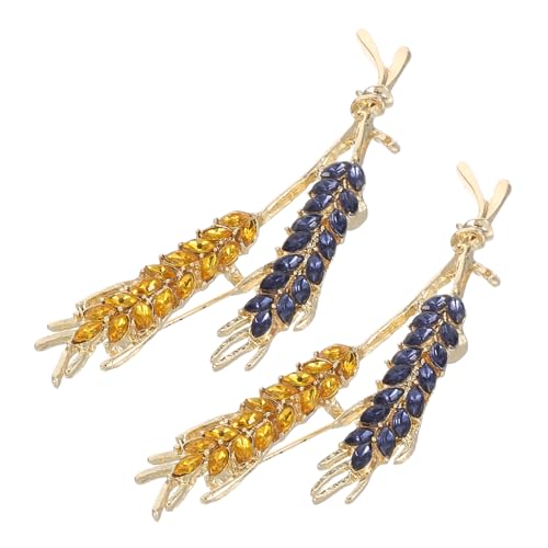 TOVINANNA 2 Stück Kristallweizenohrbrosche Strassbrosche Pin Stifte für Hemden Schmuck Broschen Vintage schicke Brosche Anstecknadel für Hemden Brosche für Damenbekleidung Ferrolegierung von TOVINANNA