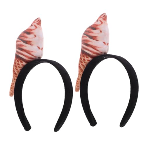 TOVINANNA 2 Stück Lustiges Eiscreme Stirnband Cosplay Haarschmuck für Partys Weiches und Bequemes Haaraccessoire für Verschiedene Anlässe von TOVINANNA