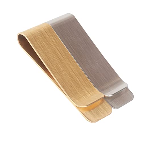 TOVINANNA 2 Stück Metall Geldklammern Messing und Robuste Geldscheinklammer für Bargeld Kreditkarten und Dokumente Outdoor Werkzeug von TOVINANNA