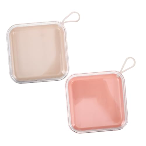 TOVINANNA 2 Stück Multifunktionale Nagel aufbewahrungsbox Tragbar mit Verstellbaren Fächern Transparenter für Press nägel Nageldesigns Reise und Nail Art Organizer von TOVINANNA