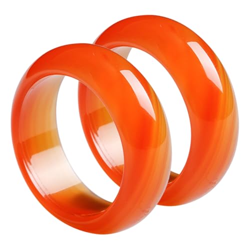 TOVINANNA 2stücke Teiliges Verlobungsringe Aus Karneol Für Frauen Achat-karneolsteine Stapelbare Bandringe Geschenkideen Für Muttertag Und Weihnachtsfeier von TOVINANNA