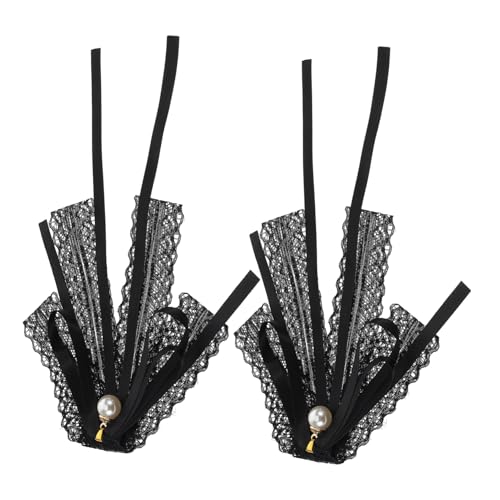 TOVINANNA 2 Stück Perlen Bowknot Brosche mit Abnehmbarem Design für Damen Schwarze Spitze Vielseitig Tragbar Fliege oder Anstecknadel für Formelle Lässige Anlässe TOVINANNA 2 Stück Perlen Bowknot Brosche mit Abnehmbarem Design für Damen Schwarze Spitze Vielseitig Tragbar Fliege oder Anstecknadel für Formelle Lässige Anlässe von TOVINANNA