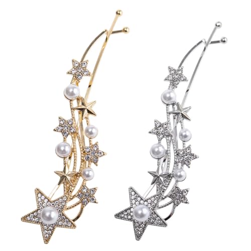 TOVINANNA Elegante Haar-accessoires Mit Sternen Glitzernde Schleife Haarnadel Seitliche Clips Für Frauen Meerjungfrau-haarspangen von TOVINANNA
