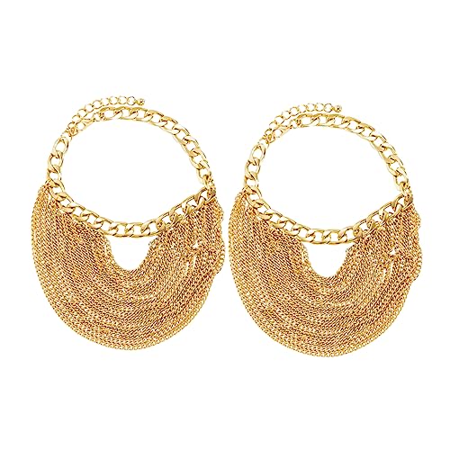 TOVINANNA 2stücke Dekorative Punk Layered Fußkettchen Kette Mode Gold Quaste Fußkettchen Für Frauen von TOVINANNA