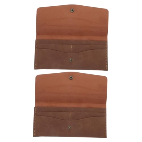 TOVINANNA 2stücke Retro Pu Geldbörse Für Und Damen Vintage Kreditkartenhalter Mit Mehreren Kartenfächern Für Und Alltag von TOVINANNA