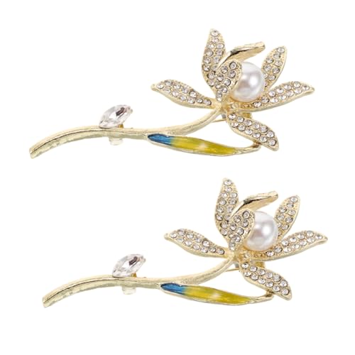 TOVINANNA 2stücke Blumen Broschen Für Damen Mit Zirkonia Stilvolle Anstecknadeln Für Hochzeiten Partys Und Geburtstagsfeiern Raffinierte Accessoires Für Kleider Und Outfits von TOVINANNA