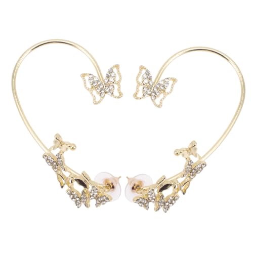 TOVINANNA 2stücke Schmetterlings-ohrklemmen Mit Strass Ohrschmuck Ohrringe Ohne Piercing Für Damen Passend Für Geburtstage Hochzeiten Und Partys von TOVINANNA