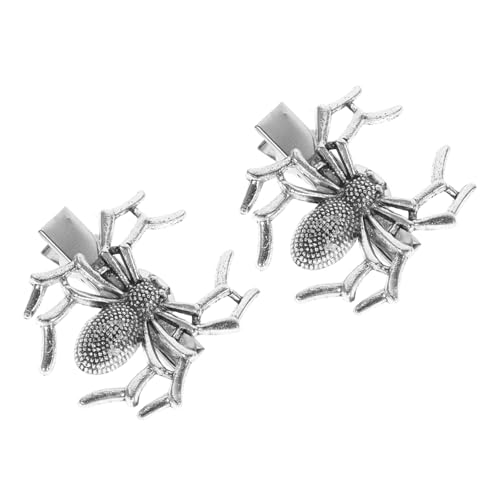 TOVINANNA 2 Stück Spinnen Haarnadel Gothic Punk Spinnen Haarspangen Mädchen Halloween Haarspangen Realistisches Material Clip Gruseliger Glitzernder Stil Haarspange Netz von TOVINANNA