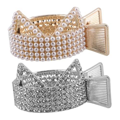 TOVINANNA 2 Stück Strass-braut-clips Clips Für Frauen Haarnadel Stilvolle Metall-ohrring-clips Für Brautjungfern Modisches Haar-accessoire Für Die Hochzeit von TOVINANNA