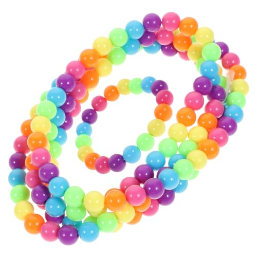 TOVINANNA 2 Stück Teiliges Bunte Kunststoff Perlen Halskette und Armband Damen Schmuck Accessoire für Party Tanzkostüm Modisch und Farbenfroh in Einheitsgröße TOVINANNA 2 Stück Teiliges Bunte Kunststoff Perlen Halskette und Armband Damen Schmuck Accessoire für Party Tanzkostüm Modisch und Farbenfroh in Einheitsgröße von TOVINANNA