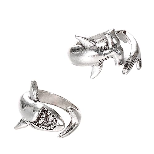 TOVINANNA 2 Stück Teiliges Set Offene Daumenringe für Vintage Design Verstellbare Finger Wrap Ringe für Männer und Frauen Perfektes für Verlobung und Hochzeit von TOVINANNA