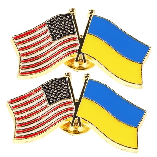 TOVINANNA 2 Stück Usa Flaggen Anstecknadel Langlebige Alloy Pins für Patriotische Anlässe Souvenir Badges für Freunde Unterstützer von TOVINANNA