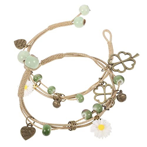 TOVINANNA 2 Stück Vintage Armbänder für Freundschaft Ethnischer Stil Handgefertigt für Teenager Mädchen Leicht und für und Besondere Anlässe von TOVINANNA