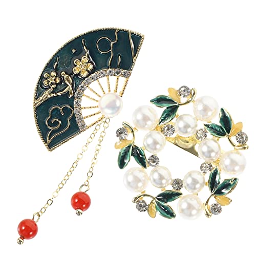 TOVINANNA 2 Stück Vintage Broschen Retro Alloy Corsage Pins für Kleidung Rucksäcke und Hüte Farbenfrohe und Anstecknadeln für Frauen und Mädchen von TOVINANNA