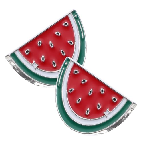 TOVINANNA 2 Stück Wassermelonen Broschen Kreative Alloy Broschen für Damen als Kleidungsschmuck und Cardigan Clips für Partys und Besondere Anlässe von TOVINANNA