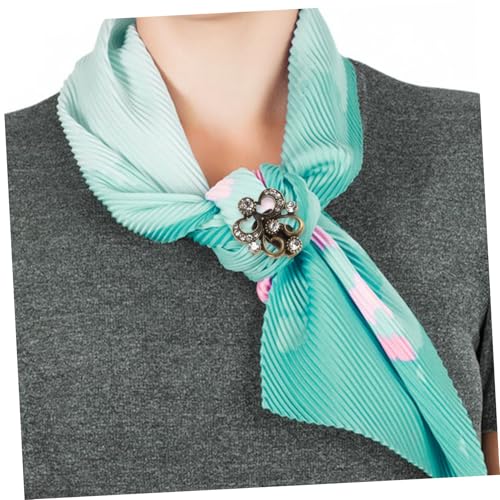 TOVINANNA 2 Stück Zinklegierung Strickjackenclips mit Funkelnden Strasssteinen Schalklammern für Damen Vielseitige Schal und Pullover Broschen für Outfits von TOVINANNA