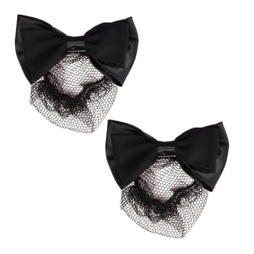 TOVINANNA Haarschmuck Mädchen - Schmetterlingsklammern Elastisches Haarnetz Haarnetz Mit Schleife Netz Für Dutt Ideal Für Büro Date von TOVINANNA