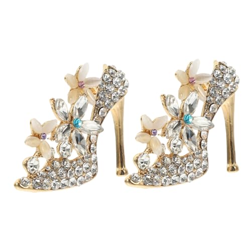 TOVINANNA 2 Stücke Hochhackige Brosche mit Design Anstecker für Frauen Elegantes für Schals Tücher Einzigartiger Anstecker von TOVINANNA