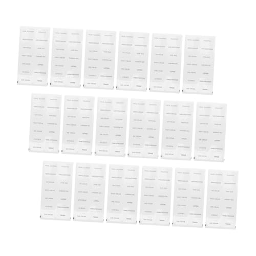 TOVINANNA 20 Blatt Transparente Etiketten für Reisegrößen Flaschen Selbstklebende Labels für Shampoo Duschgel und Kosmetik zur Einfachen Organisation Ihrer Toilettenartikel von TOVINANNA