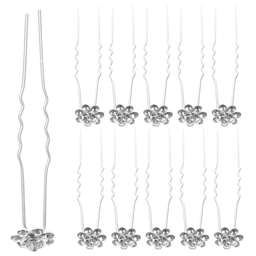 TOVINANNA 20stücke Braut Haarnadeln Mit Rosenblüten Und Strass Eleganter Haarschmuck Für Hochzeiten Vielseitige Haaraccessoires Für Bräute Und Brautjungfern Stabiler Halt Für Ganzen von TOVINANNA