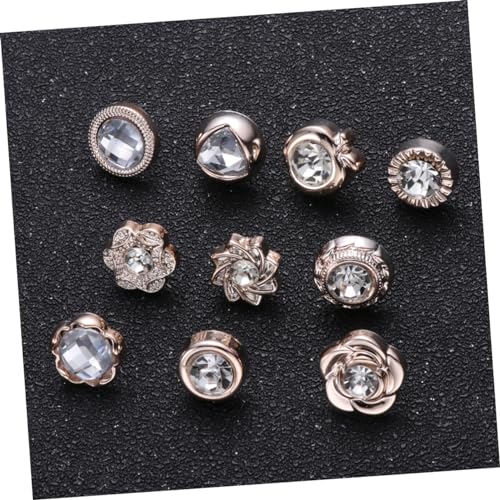 TOVINANNA Modische Perlenbrosche Für Frauen Sicherheitsbrosche Mit Knöpfen Kreative Temperamentbrosche Schmuckzubehör Für Alltag 20 Stück von TOVINANNA