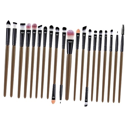 TOVINANNA 20 Stück Lidschattenpinsel Tragbare Augen Make Up Pinsel mit Nylonborsten Eyeliner und Wimpernpinsel für Anfänger und Profis Kunststoffgriff für Tägliches Make Up von TOVINANNA