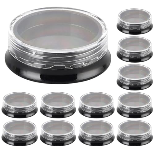 TOVINANNA 20st Lidschatten-box Maniküre-kit Machen Behälter Mit Deckel Werkzeuge Folienschalen Kleine Töpfe Mit Deckel Lagerung Schubladen Lagerbehälter Besteck Acryl Black von TOVINANNA