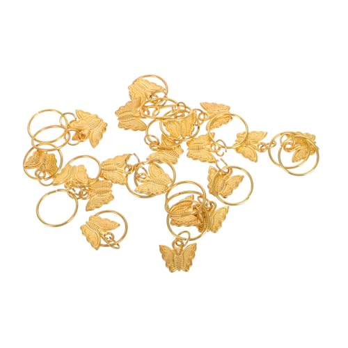 TOVINANNA 20stücke Haarschmuck Für Zöpfe Schmetterlings-haarspangen Goldene Dreadlock-accessoires Haarschmuck Für Frauen Zöpfe Schmetterlinge Haarmanschetten Charms Ringe von TOVINANNA