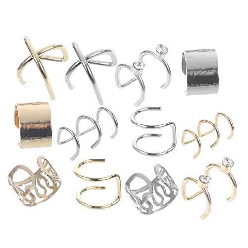 TOVINANNA 24stücke Ohrringe Manschette Aus Ohrmanschetten Piercing Für Damen Und Herren Modeschmuck Ohrclips Mit Verschiedenen Stilen Ohrmanschetten-ohrringe Als Geschenkidee von TOVINANNA
