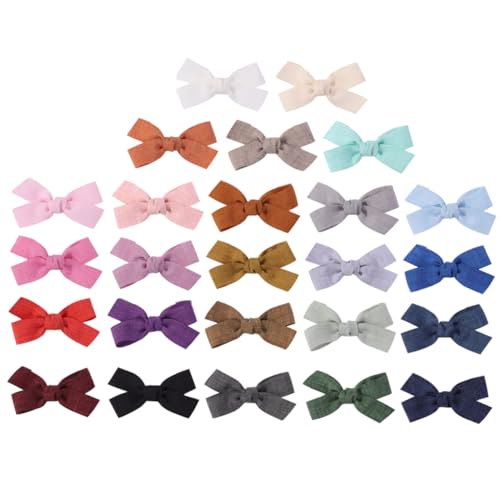 TOVINANNA 25stücke Haarschleifen-clips Haarspangen Für Mädchen Dekorative Schleifen Bunte Farben Sichere Clips Robustes Material Für Outfits Und Fotos von TOVINANNA