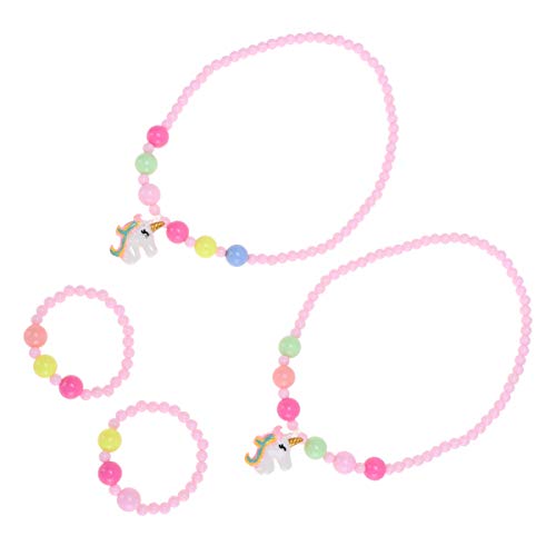 TOVINANNA 2Satz Armbänder und Halskette mit Einhorn Anhänger Schmuckset für Mädchen Perfektes von TOVINANNA