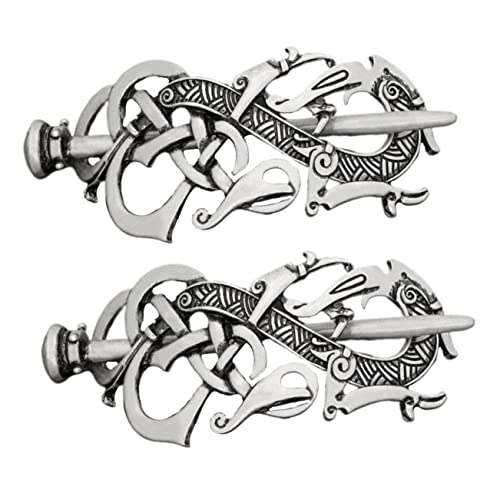 TOVINANNA 2stücke Vikinger Haarspange Haarschmuck Für Frauen Und Mädchen Multi-funktionale Haar Clip Aus Hochwertigem Material Kompakt Und Leicht Langlebig Und Praktisch von TOVINANNA
