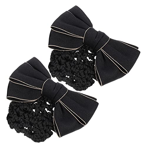 TOVINANNA Eleganter Haarknotennetz Mit Schleife Und Haarspange Dutt-abdeckung Damen-kopfschmuck Für Die Firmenkleidung von TOVINANNA