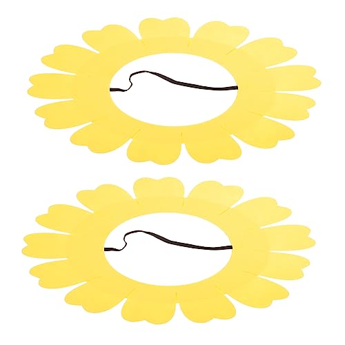 TOVINANNA 2stücke Sonnenblumen Kopfschmuck Sonnenblumen Performance Haarschmuck Für Kostümpartys Hochzeiten Karneval Und Spiele Einfache Handhabung Für Verschiedene Gesichtsformen von TOVINANNA