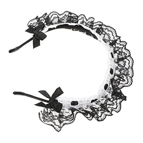 TOVINANNA 2stücke Retro Stirnbänder Spitze Cosplay Bogen Haarschmuck Party Kopfaccessoires Für Hochzeit Und Bankett von TOVINANNA