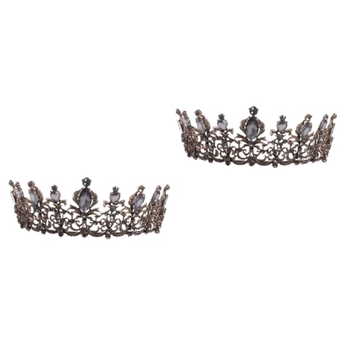 TOVINANNA 2stücke Rhinestone Krone Für Frauen Barocke Hochzeitskrone Halloween Kostüm-haaraccessoire Glitzernde Mit Funkelnden Strasssteinen Für Besondere Anlässe Und Feiern von TOVINANNA