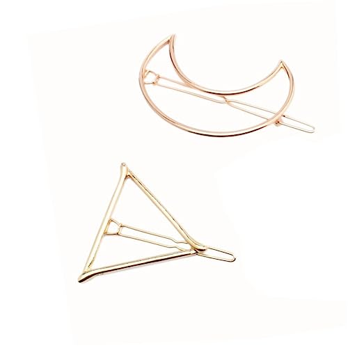 TOVINANNA 2stücke Dreieck-mond-haarspange Goldene Damen-haarspange Seitliche Klammer Haarnadeln Haarstyling-zubehör Für Tag Abendlooks von TOVINANNA
