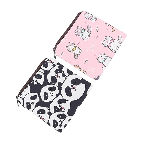 TOVINANNA 2Stücke Cartoon Aufbewahrungstaschen für Damen wasserdichte Menstruationstaschen Kosmetiktaschen für Reisen Vielseitig Einsetzbar für Hygieneartikel Makeup Panda von TOVINANNA