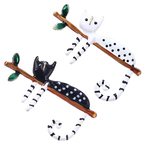 TOVINANNA 2Stücke Katzen Pins für Frauen Niedliche Broschen für Hüte Jacken und Kleidung Tier Schmuckaccessoires als für Katzenliebhaber TOVINANNA 2Stücke Katzen Pins für Frauen Niedliche Broschen für Hüte Jacken und Kleidung Tier Schmuckaccessoires als für Katzenliebhaber von TOVINANNA