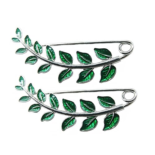 TOVINANNA 2Stücke Kreative Broschen für Frauen Grüne Dekorative Corsage Accessoires für Schals Halloween Partys Outfits und von TOVINANNA