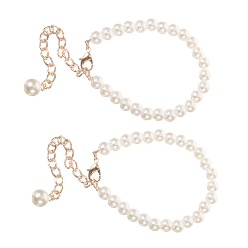 TOVINANNA 2Stücke Perlen Fersenriemen für High Heels Abnehmbare Schuhriemen mit Elegantem Design für Damen Abrutschen zu Verhindern und Stil zu von TOVINANNA