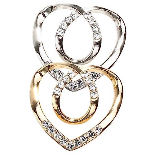 TOVINANNA 2stücke Herz-schnalle Für Seidenschals Und T-shirts Multifunktionale Clips Stilvoller Halter Für Damen Zur Eleganten Befestigung Von Schals Und Kleidung von TOVINANNA