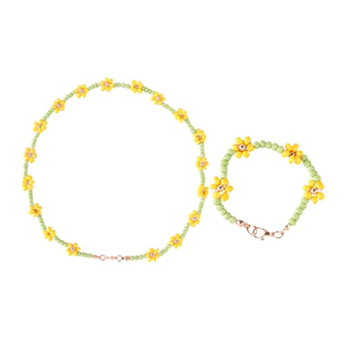 TOVINANNA 2Stücke Teiliges Set Mädchen Perlen Schmuck Armband und Halskette Handgemachtes Bastelset für Partys und Kreative Aktivitäten von TOVINANNA