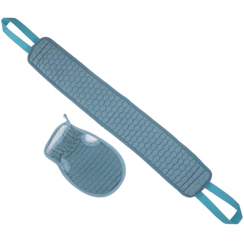 TOVINANNA 2 Stücke Badetuch Handschuhe Peeling Waschen Haut Streifen Dusche Handtuch für Spa Bad Zufällige Farbe von TOVINANNA