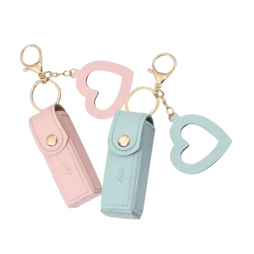 TOVINANNA 2stücke Schlüsselanhänger Lippenbalsam Halter Mini Kosmetik Organizer Für Lippenstift Für Taschen Und Schlüsselbund Praktische Aufbewahrung von TOVINANNA