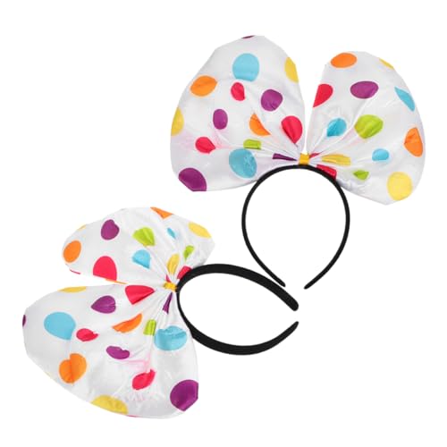 TOVINANNA 2stücke Clown Stirnband Mit Schleife Punktdesign Clown Hut Kopfbedeckung Zubehör Für Halloween Karneval Cosplay Party Outfit von TOVINANNA
