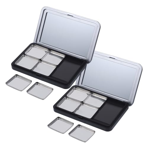 TOVINANNA 2sätze Leere Lidschattenpalette Nachfüllbar Kosmetikbehälter Lidschattenbox Organizer Für Reisen Und Make-up von TOVINANNA
