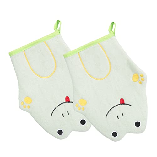 TOVINANNA Individuelle Badehandtuchhandschuhe Für Kinder – 2 Stück Flauschige Handtücher Für Dusche Und Bad Sanfte Peelinghandschuhe von TOVINANNA