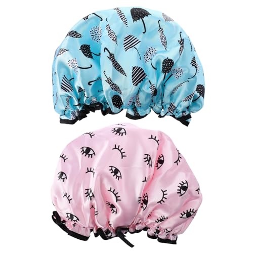 TOVINANNA 2 Stücke Badekappe Duschhut Für Frauen Männer Motorhaube Für Haare von TOVINANNA