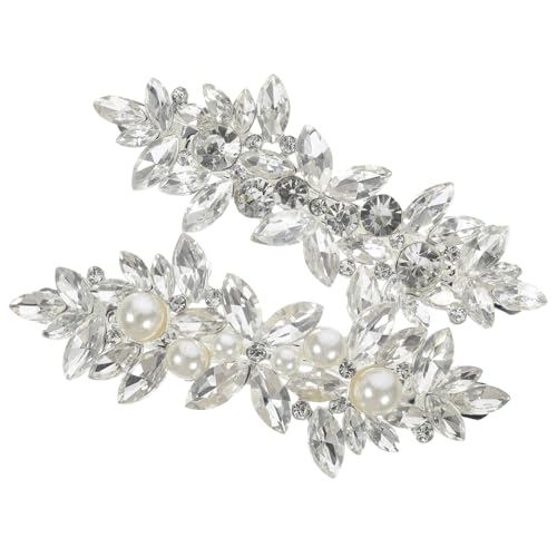 TOVINANNA 2stücke Haarspangen Mit Strass Für Hochzeiten Und Brautfrisuren Dekorative Haarclips Für Damen Und Mädchen Silberfarbene Haaraccessoires von TOVINANNA